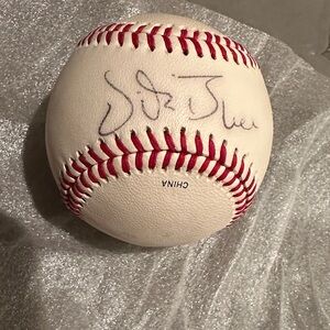 Autographed Baseball with Red Stitching